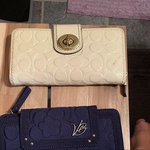 Coach cream wallet
